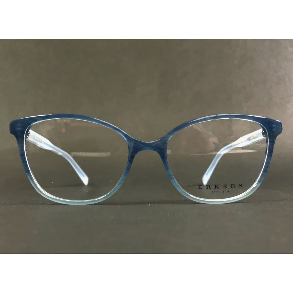 Erkers Eyeglasses Frames BRIDGETON Waves Blue Fade Cat Eye Full Rim 50-18-145